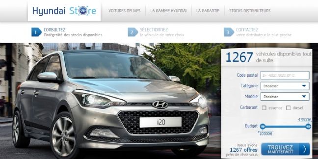 Hyundai teste le Web to store